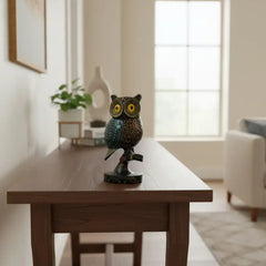 Hand-Painted Wooden Owl – Exclusive Artistic Home Decor maruthi handicrafts