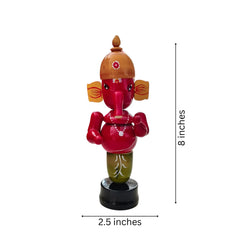 Handcrafted Ganesha Idol - Etikoppaka Art Etikoppaka Lacquerware