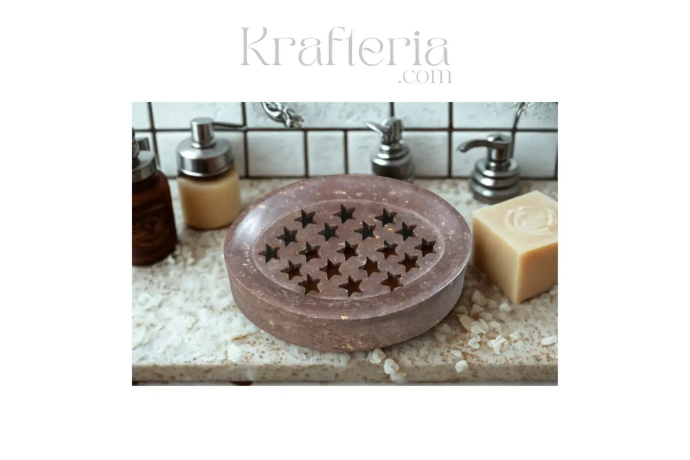 Handcrafted Marble Soap Box – Classic & Durable Design Sand Stone