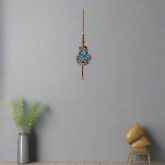 Hand-Painted Lord Krishna Leather Wall Hanging