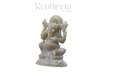Handcrafted Ganesh Murti – Traditional Indian Spiritual Idol Marble Soft Stone