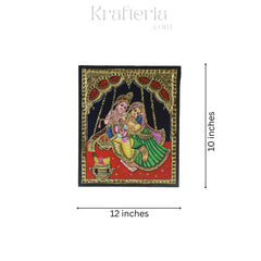 Elegant Radha Krishna – Thanjavur Artistry Paintings