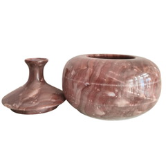 Marble Decorative Storage Jar with Lid – Luxury Stone Pot for Home Décor Marble