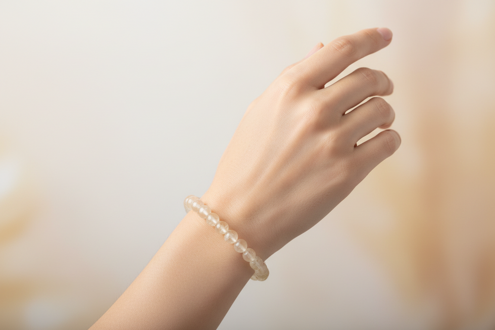 Golden Rutilated Quartz Crystal Bracelet Fashion
