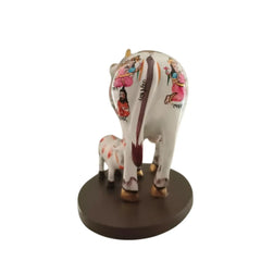 Kamadhenu Resin Cow with Calf | Decorative Spiritual Figurine maruthi handicrafts