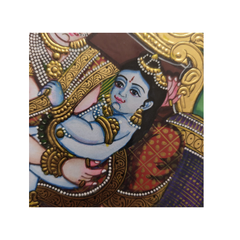 Mysore Yashodha With Krishna Painting | 22KT Gold Leaf