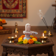 Handcrafted Marble Shiva Lingam-Spiritual Home Temple Idol Marble Soft Stone