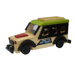 Traditional Channapatna wooden SUV car handcrafted by artisans