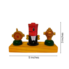 Vibrant Etikoppaka Balaji Stand - Traditional Lacquer Wood Art