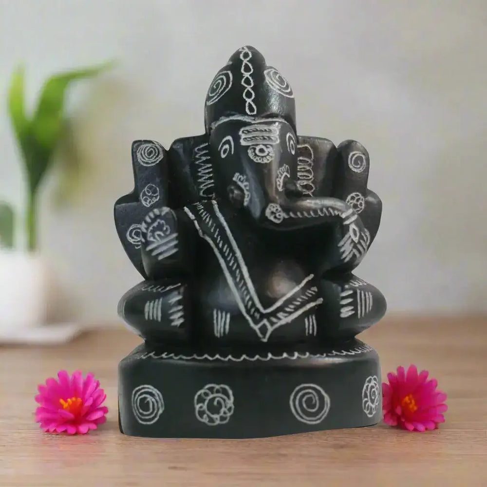 Ganesh Ji Statue in Soft Stone – Puja & Decorative Use belur shanker