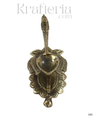 Handcrafted Brass Peacock Deepam Featuring Ornate Stand