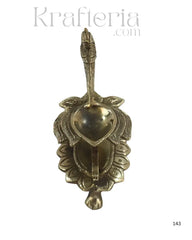 Handcrafted Brass Peacock Deepam Featuring Ornate Stand Brass Ware