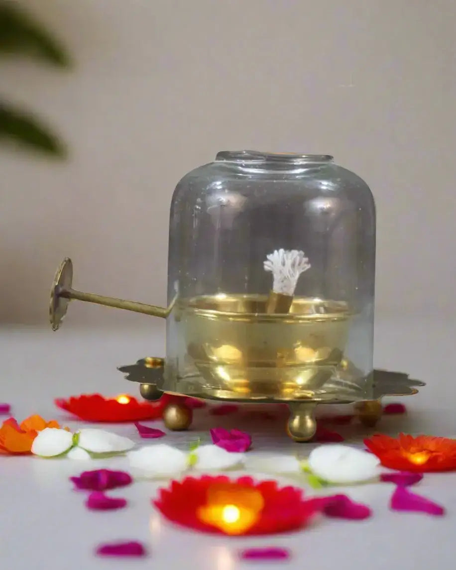 Decorative Brass Akhanda Deepam – Ideal for Festive Gifting & Spiritual Décor Brass Ware