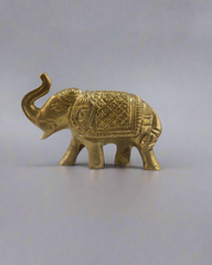 Brass Elephant Idol for Vastu, Prosperity, and Good Luck