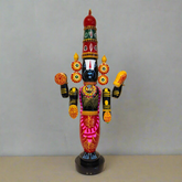 Handcrafted Etikoppaka Balaji Wooden Statue – The Divine Lord in Vibrant Colors
