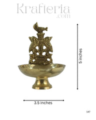 Traditional Brass Bird Deepam for Pooja Rituals Brass Ware