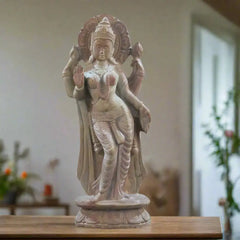 MahaLaxmi Devatha Murti – Sacred Art Celebrating Wealth and Well-being Soft Stone