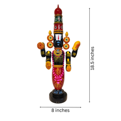 Handcrafted Etikoppaka Balaji Wooden Statue – The Divine Lord in Vibrant Colors