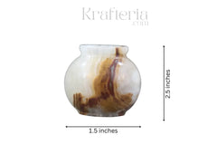Handcrafted Onyx Marble – Traditional Puja Water Pot Marble Soft Stone