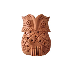 Hand-Carved Wooden Owl | Rustic Home Decor Figurine maruthi handicrafts