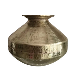 Traditional brass kalash vessel for pooja and ritual use