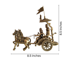 Lord Krishna and Arjuna Chariot Idols