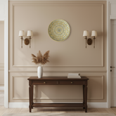 Subtle Yellow and White Intricate Mandala Wall Plate