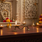 Handcrafted Bronze Harati Stand – Perfect for Pooja pooja accessories