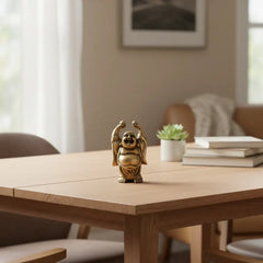 Brass Laughing Buddha Statue - Prosperity and Good Luck Figurines Brass Ware