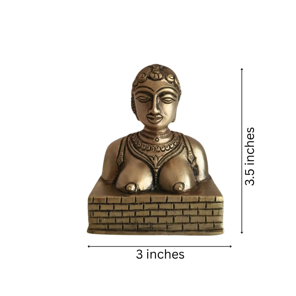 Ancient Indian Bronze Bust of a Goddess Perfect Gifting And Decor Brass Ware