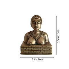 Ancient Indian Bronze Bust of a Goddess Perfect Gifting And Decor Brass Ware