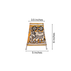 Artisan Crafted Elephant in Kalamkari Leather Puppetry | Bed Lamp