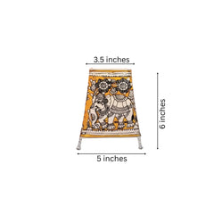 Artisan Crafted Elephant in Kalamkari Leather Puppetry | Bed Lamp Leather Paintings