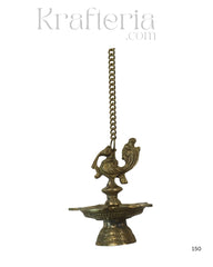 Handcrafted Brass Peacock Wall Hanging Diyas