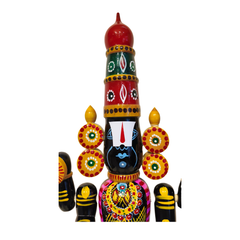 Handcrafted Etikoppaka Balaji Wooden Statue – The Divine Lord in Vibrant Colors
