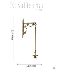 Handcrafted Brass Peacock Wall Hanging Diyas