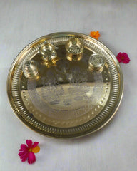 Brass Pooja Thali Set – Complete Traditional Worship Essentials