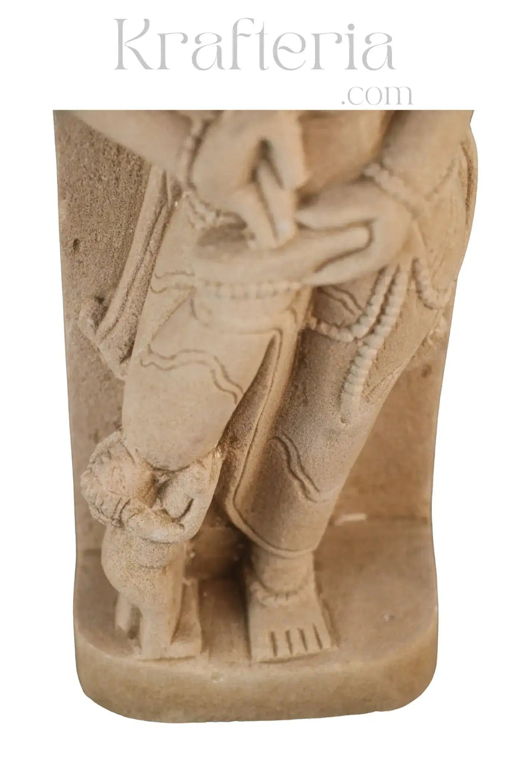 Traditional Indian stone art female figure with child sculpture