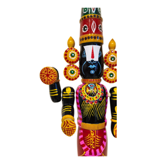 Handcrafted Etikoppaka Balaji Wooden Statue – The Divine Lord in Vibrant Colors