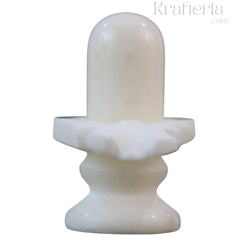 Handcrafted Marble Shiva Lingam-Spiritual Home Temple Idol Marble Soft Stone