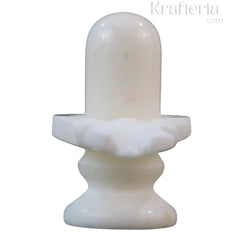 Handcrafted Marble Shiva Lingam-Spiritual Home Temple Idol Marble Soft Stone