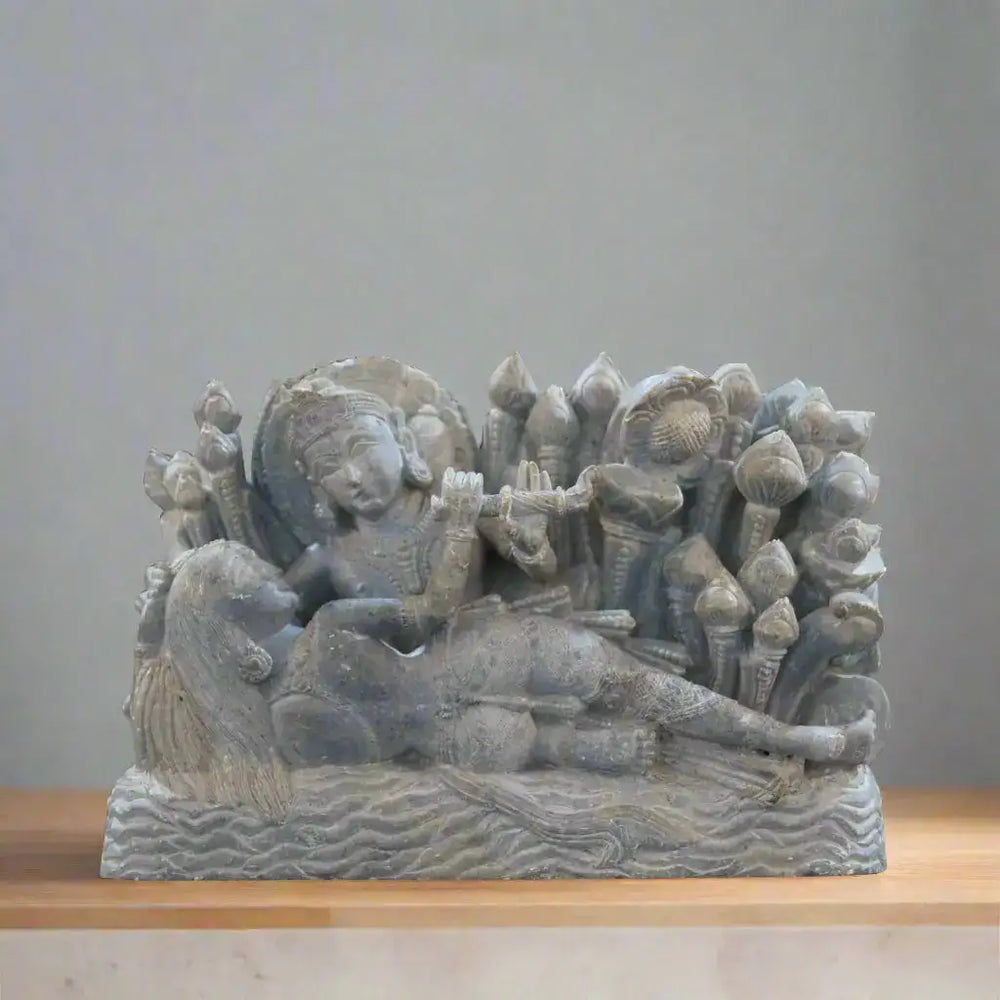 Lakshmi Narayan Sculpture – Divine Couple of Prosperity and Protection Soft Stone
