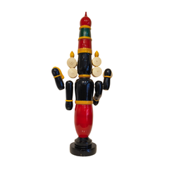 Handcrafted Etikoppaka Balaji Wooden Statue – The Divine Lord in Vibrant Colors