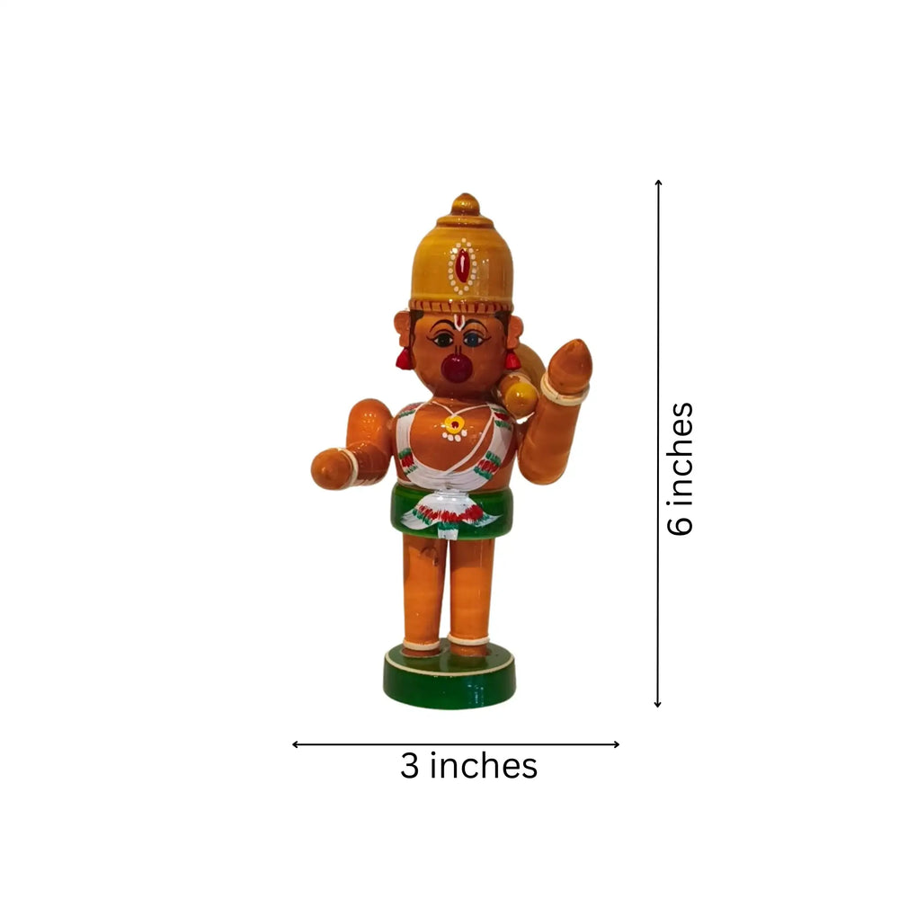 Etikoppaka Little Hanuman Wooden Statue Etikoppaka Lacquerware