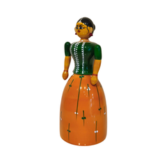 Regal Etikoppaka Lacquer Wooden Lady