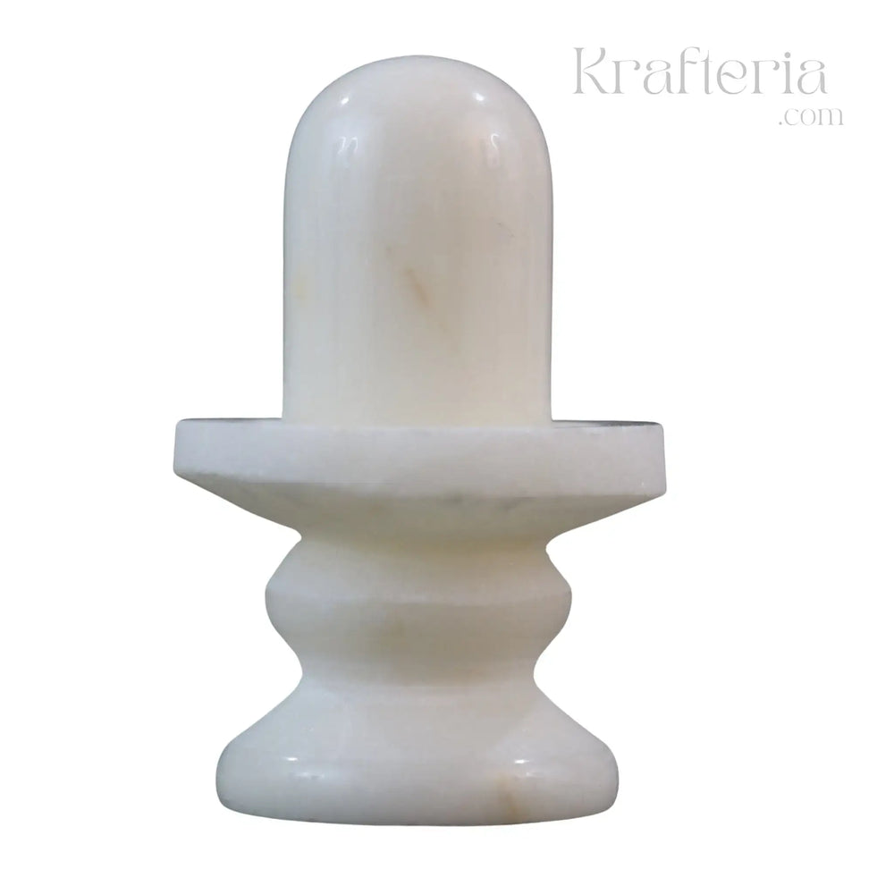 Handcrafted Marble Shiva Lingam-Spiritual Home Temple Idol Marble Soft Stone