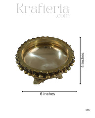 Decorative Brass Urli Bowl for Home, Temple, or Gifting