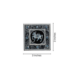The Moonlit Steed – Grace in Shades of Silver and Blue Paintings