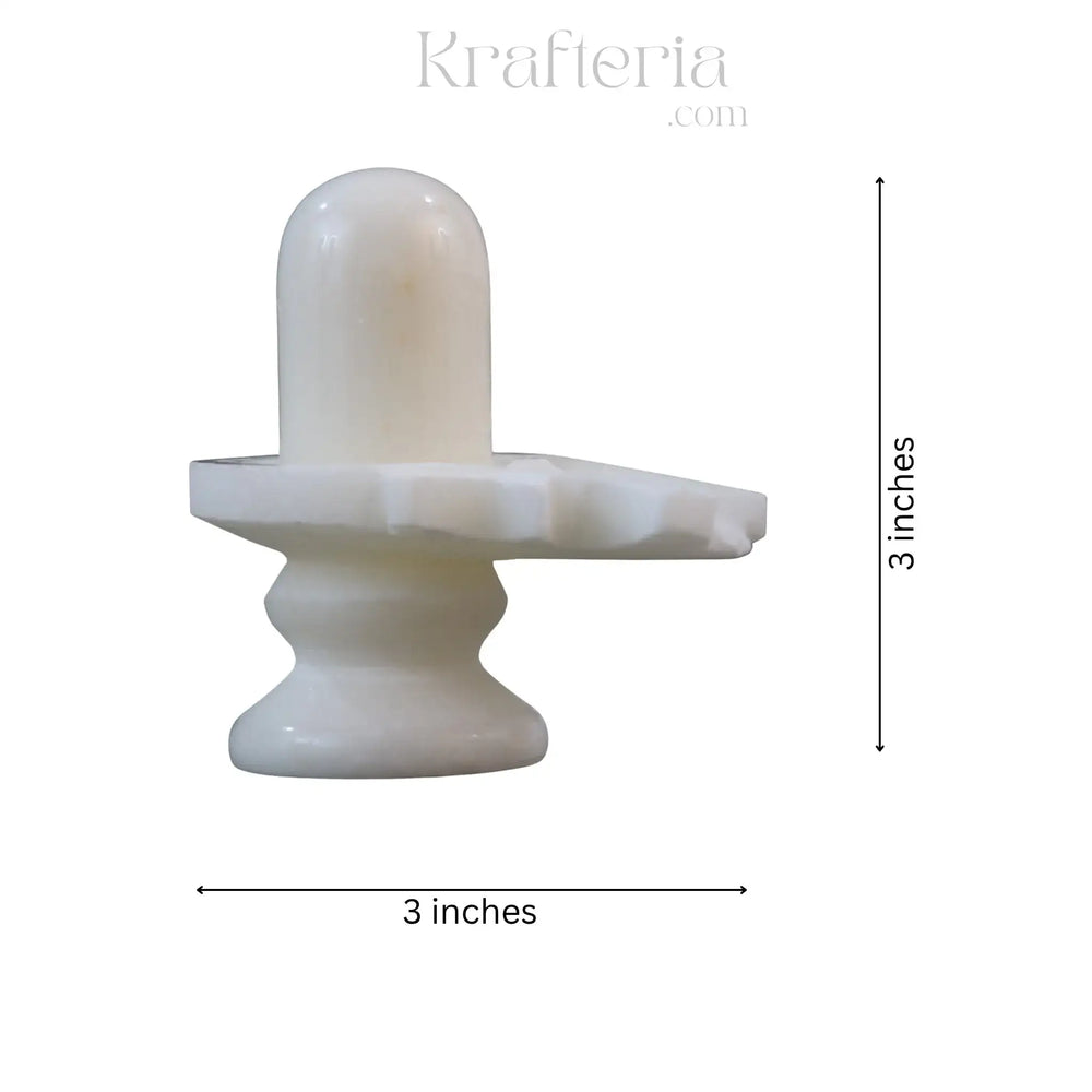 Handcrafted Marble Shiva Lingam-Spiritual Home Temple Idol Marble Soft Stone