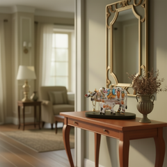 Kamadhenu Resin Cow with Calf | Decorative Spiritual Figurine